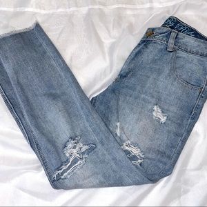 Rebel By Right Distressed Straight Leg Denim Jeans